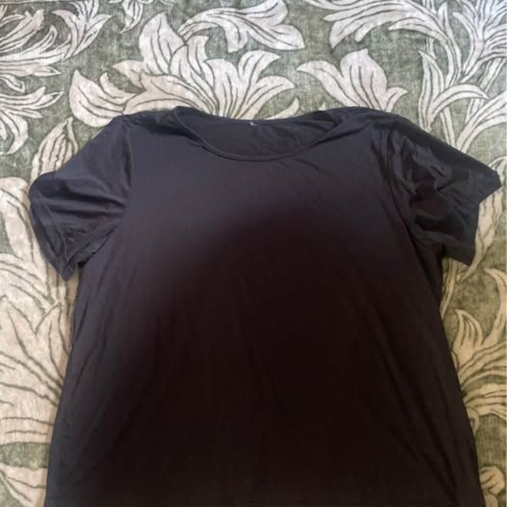 Uniqlo Loose Fit Black Sweat-Wicking Workout T Shirt, Women's Size L